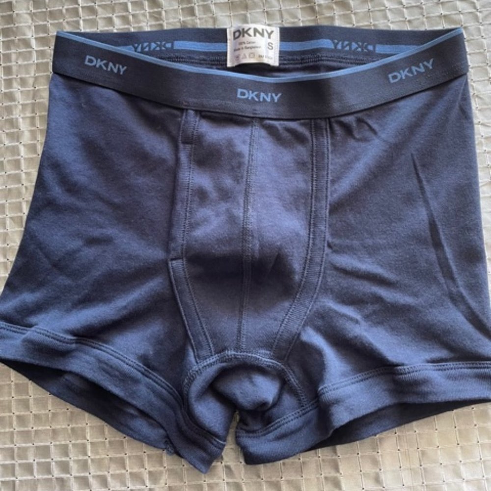 DKNY MEN NEW UNDERWEAR BOXER BRIEF SIZE S NAVY BLUE